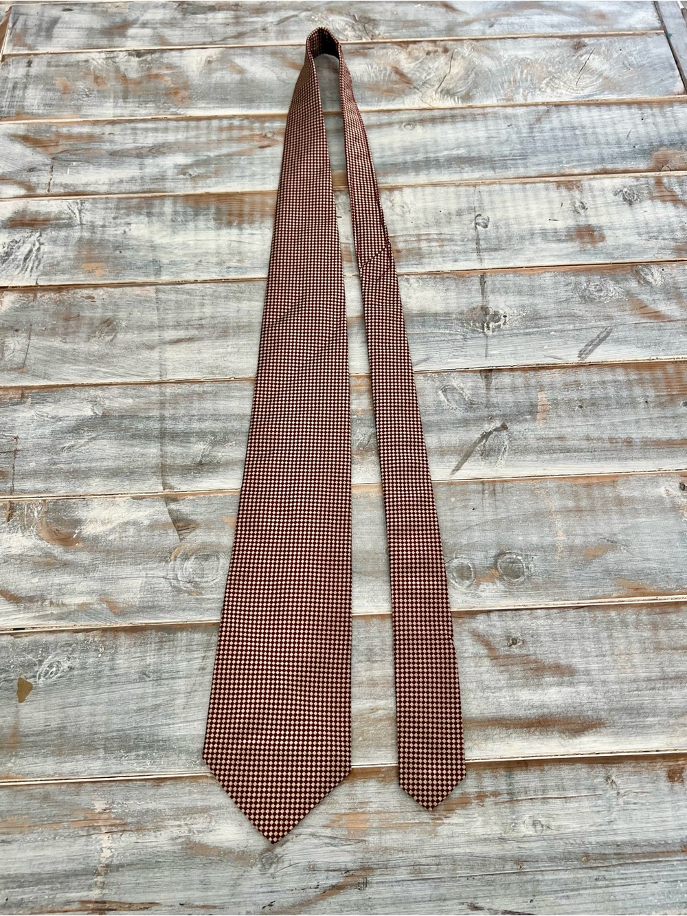 Countess Mara - Men's Micro-Check Brown Tie